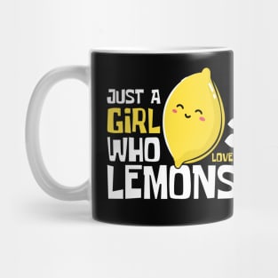 Just A Girl Who Loves Lemons Cute Lemon Mug